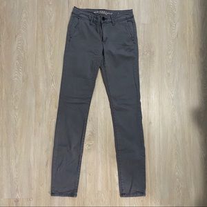 Grey American Eagle Skinny Jeans with Stretch X